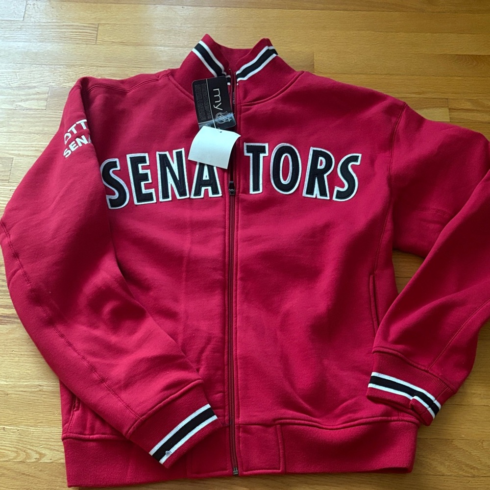 Senators Red Zip Up Sweater